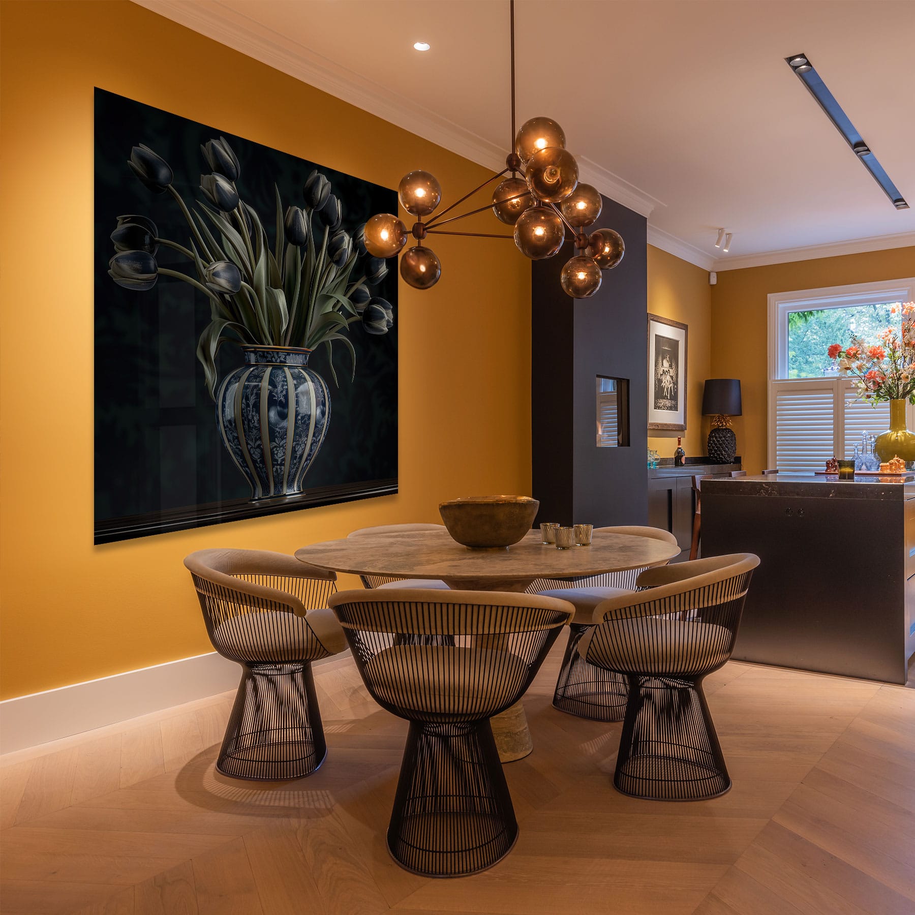 Zwarte tulpen op vaas - Afbeelding 7