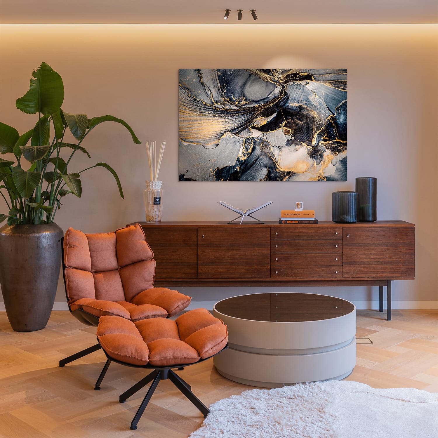 Black Blue Gold Agate - Afbeelding 2