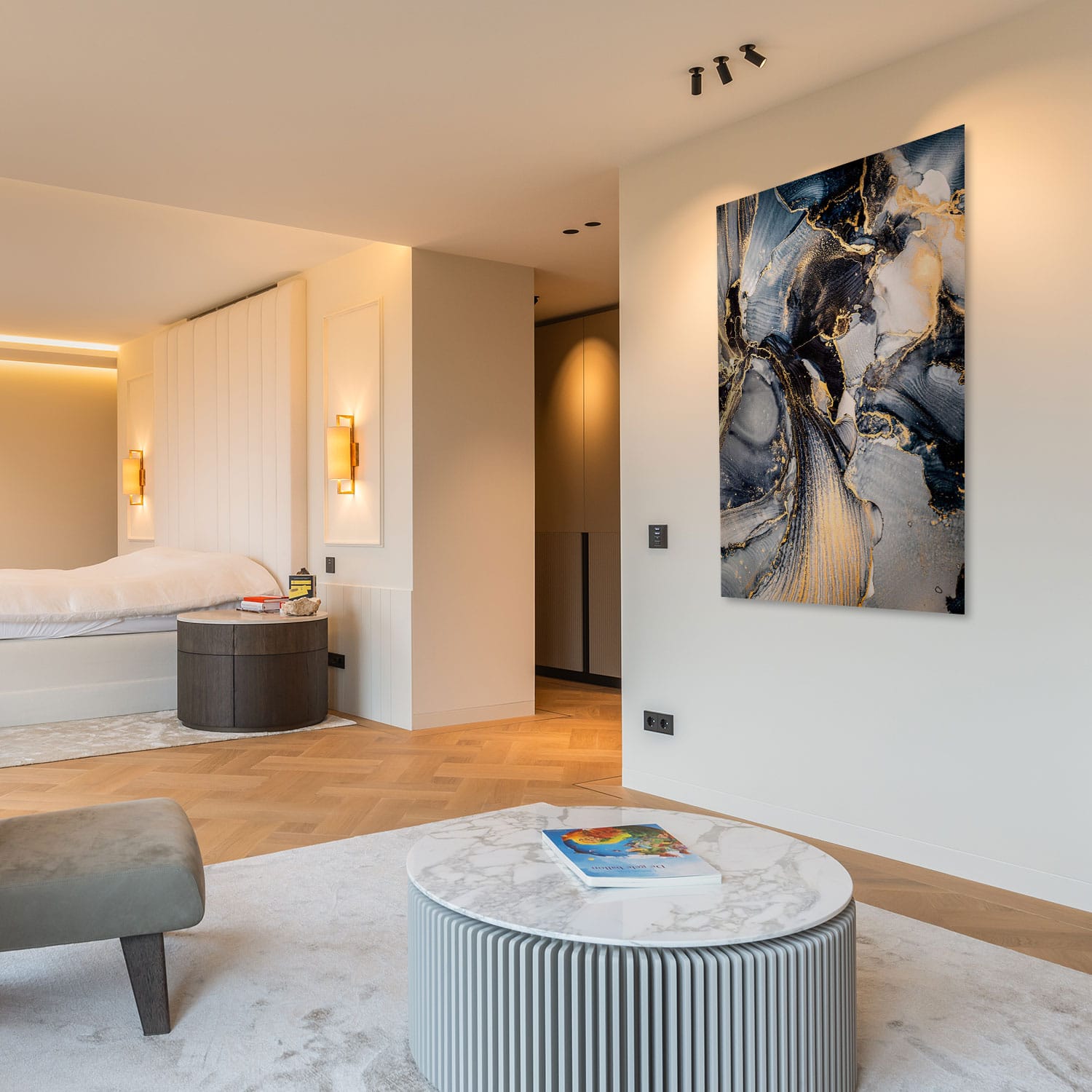 Black Blue Gold Agate - Afbeelding 5