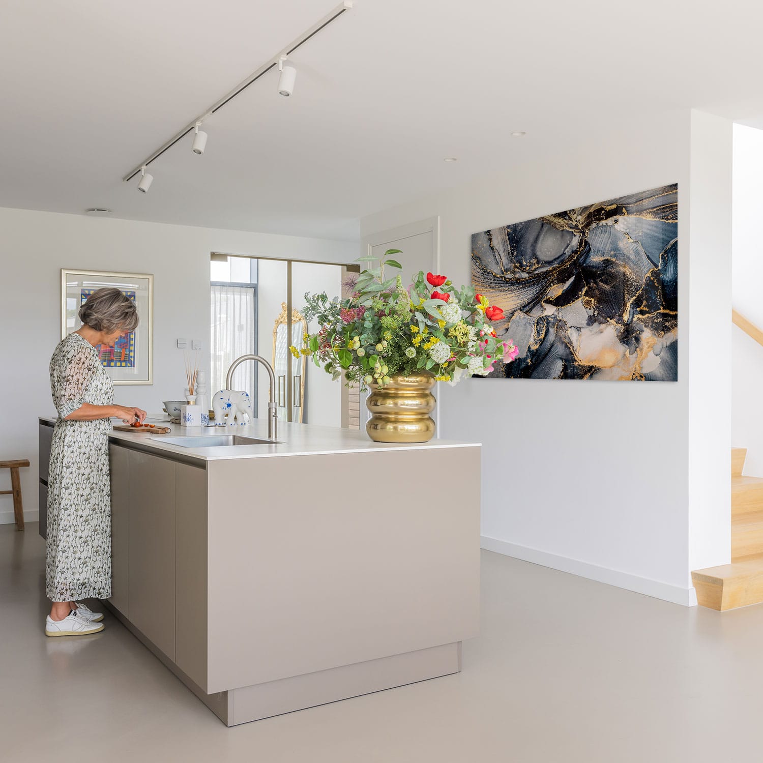 Black Blue Gold Agate - Afbeelding 6