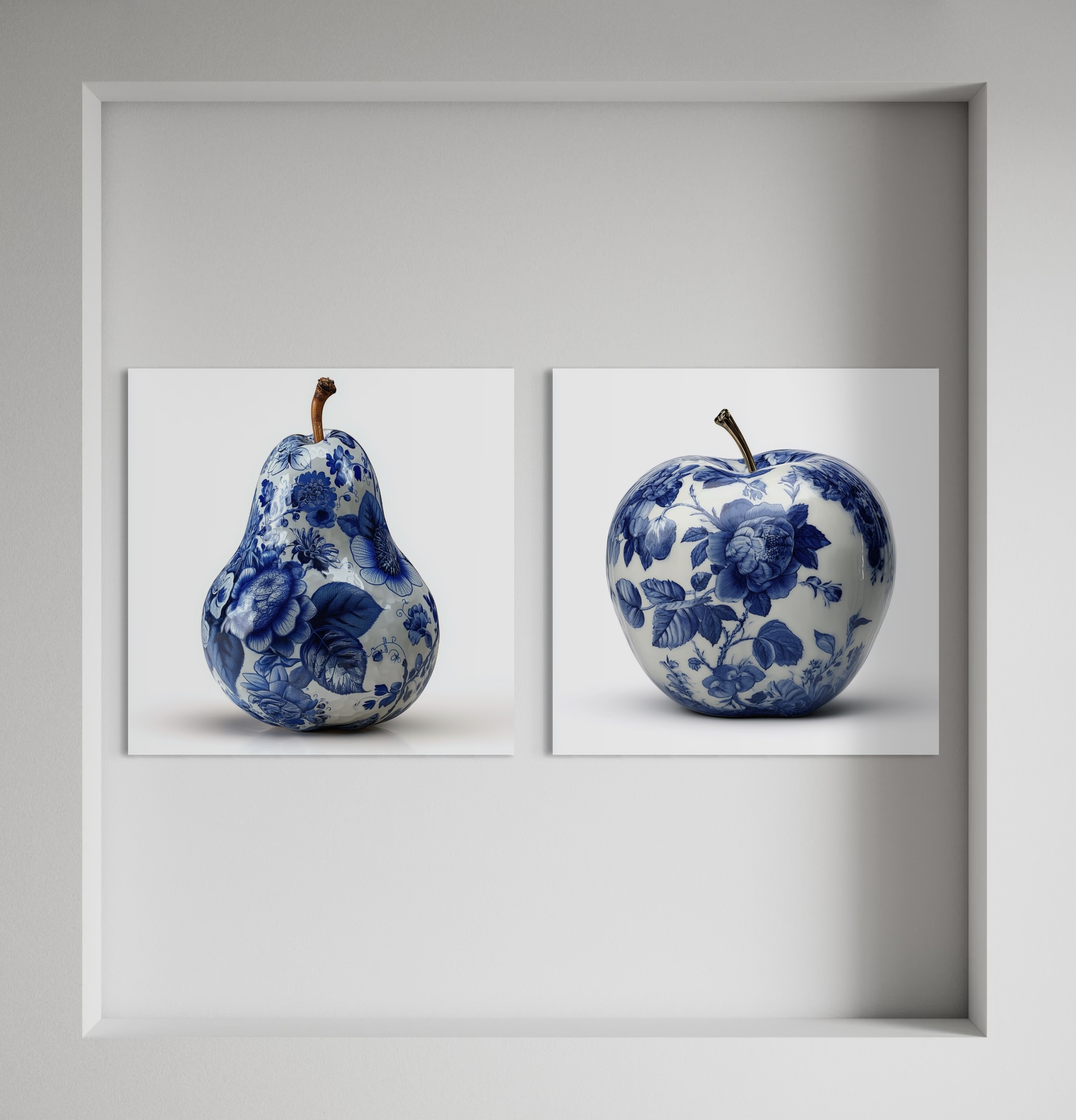 Delft Blue Apple & Pear (2x) - Afbeelding 2