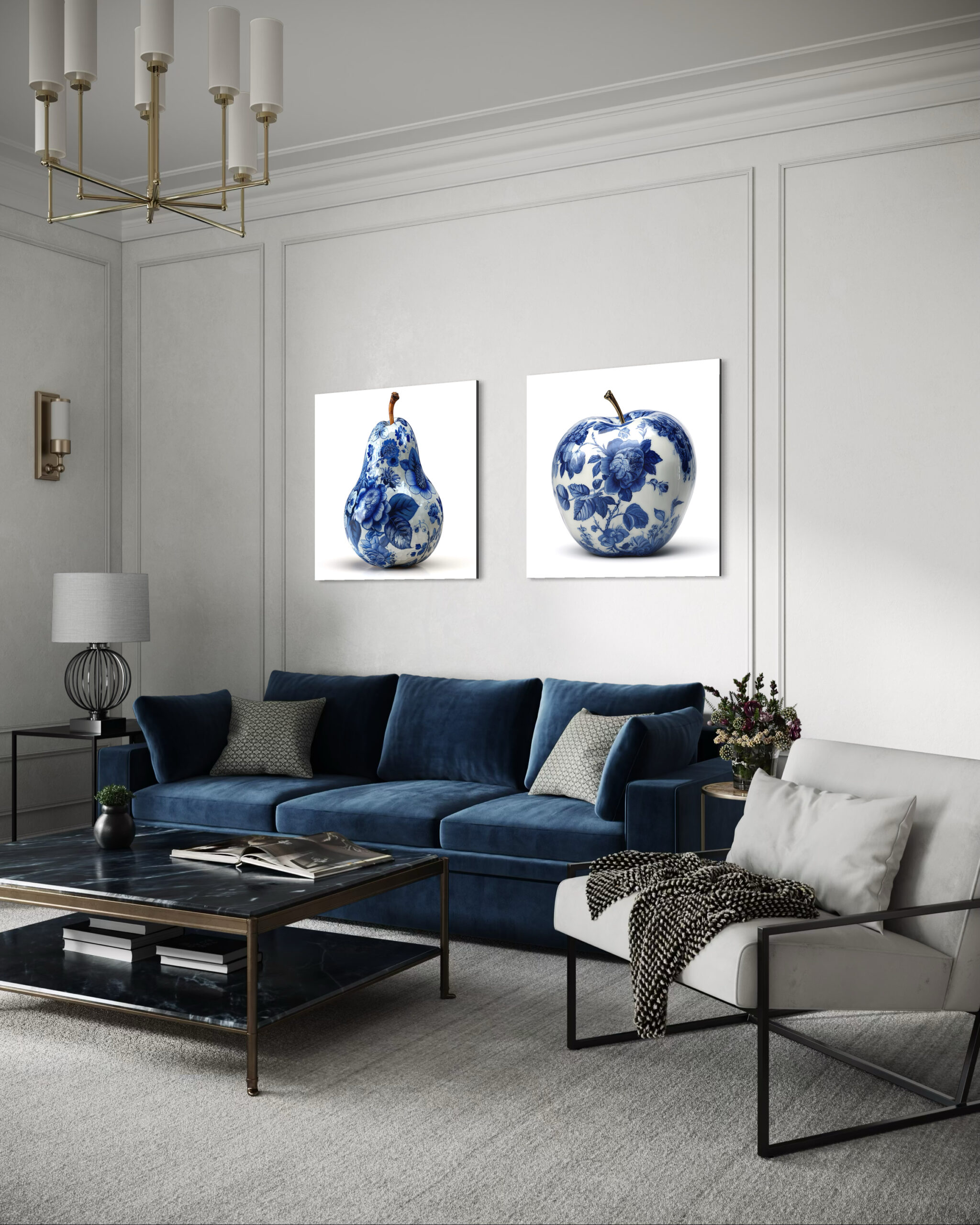 Delft Blue Apple & Pear (2x) - Afbeelding 3