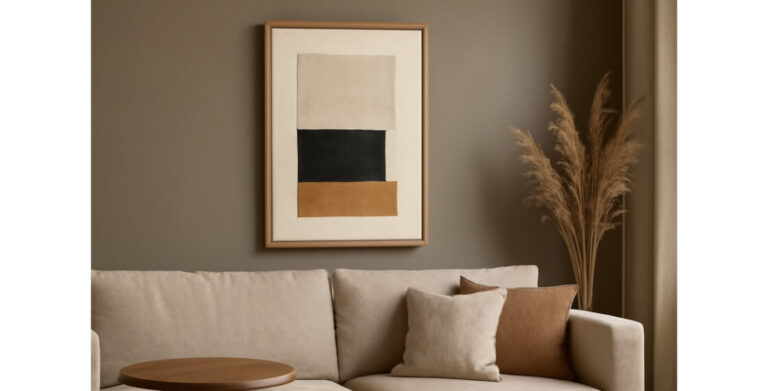 Taupe muren combineren met kunst: subtiel en stijlvol